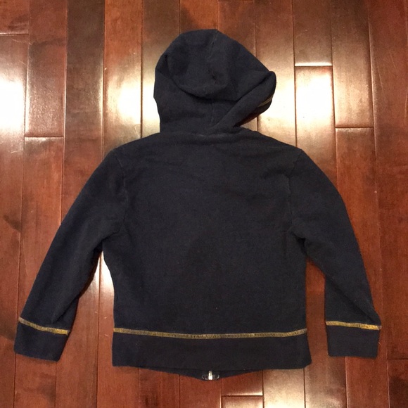 HANK Navy blue 3/4 sleeve crop length track jacket - Picture 2 of 7